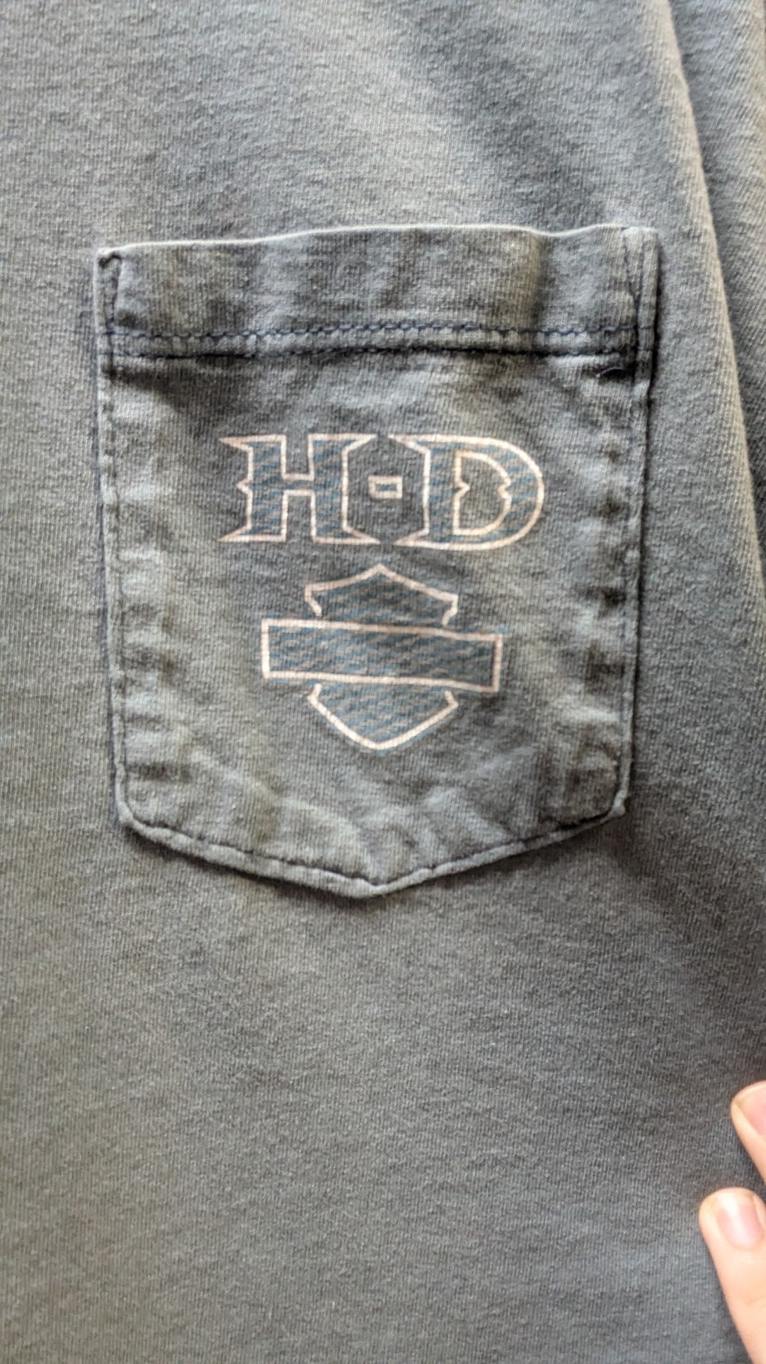 Harley-Davidson xl Gator Harley Long Sleeve Pocket T-Shirt Leesburg Florida Blue