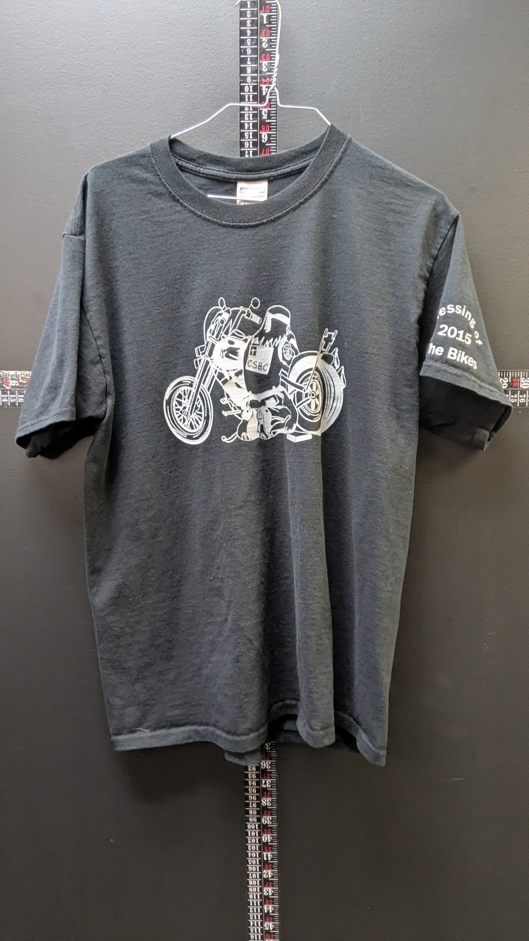Blessing of the Bikes 2015 Biker Church T-Shirt Large Motorcycle Ministry Black Tee
