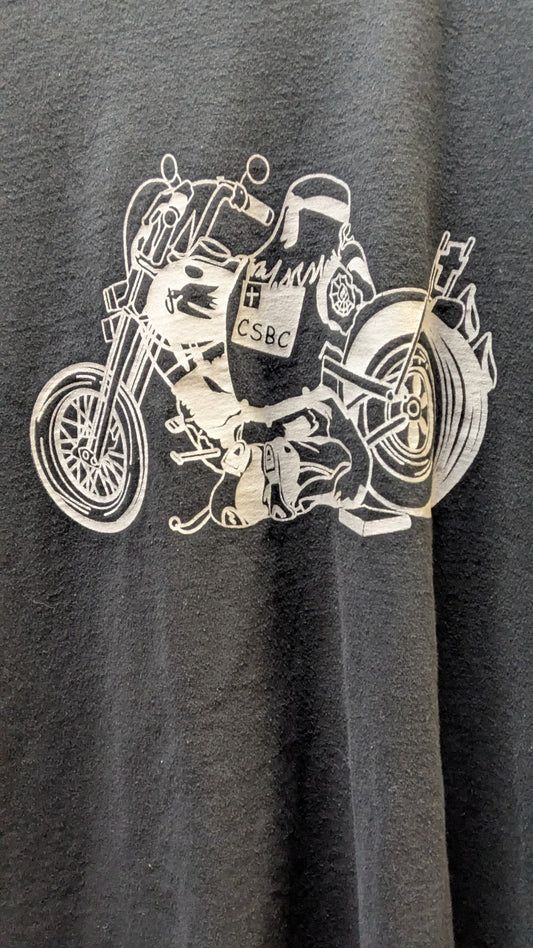 Blessing of the Bikes 2015 Biker Church T-Shirt Large Motorcycle Ministry Black Tee