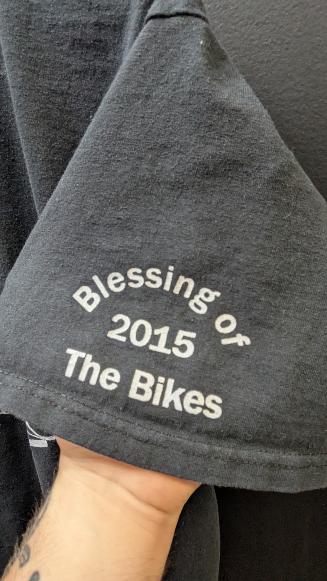 Blessing of the Bikes 2015 Biker Church T-Shirt Large Motorcycle Ministry Black Tee