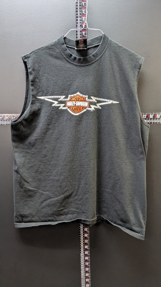 Harley-Davidson Cancun Mexico Sleeveless T-Shirt XL Studded Bar & Shield Biker Tee