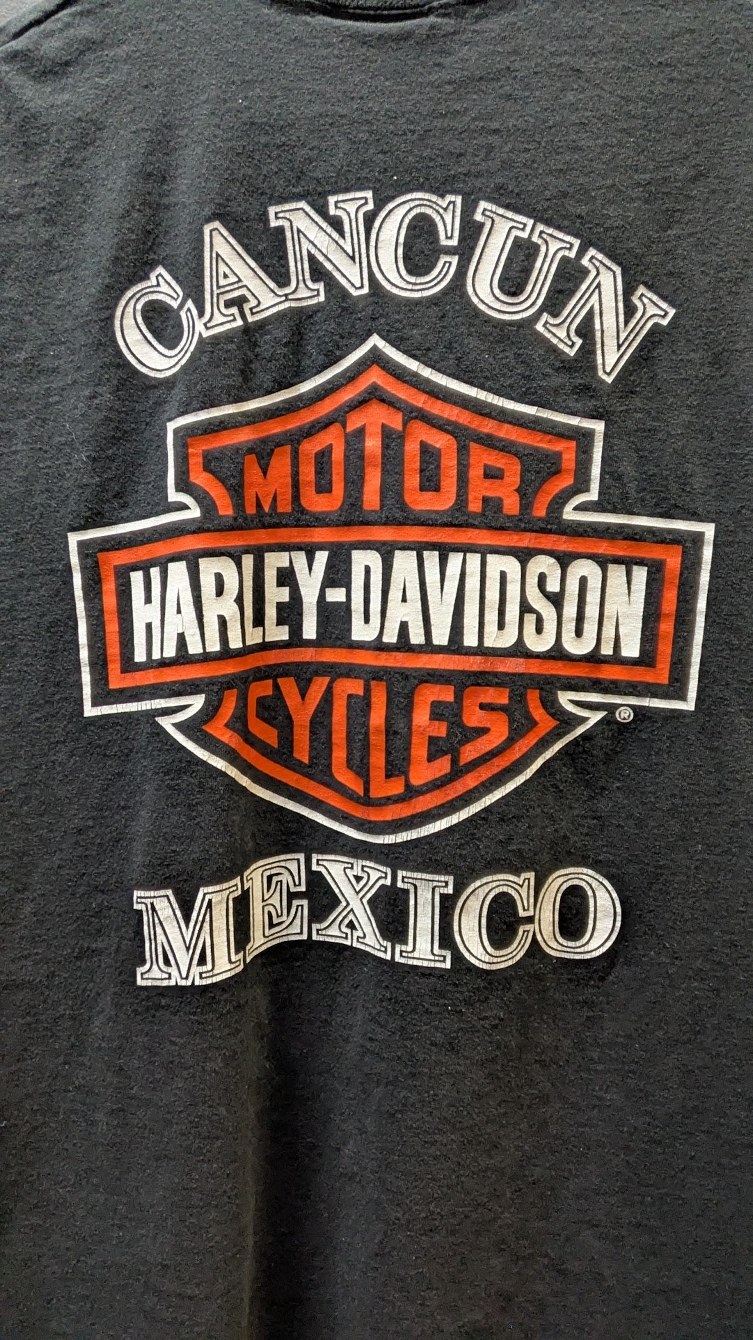 Harley-Davidson Cancun Mexico Sleeveless T-Shirt XL Studded Bar & Shield Biker Tee