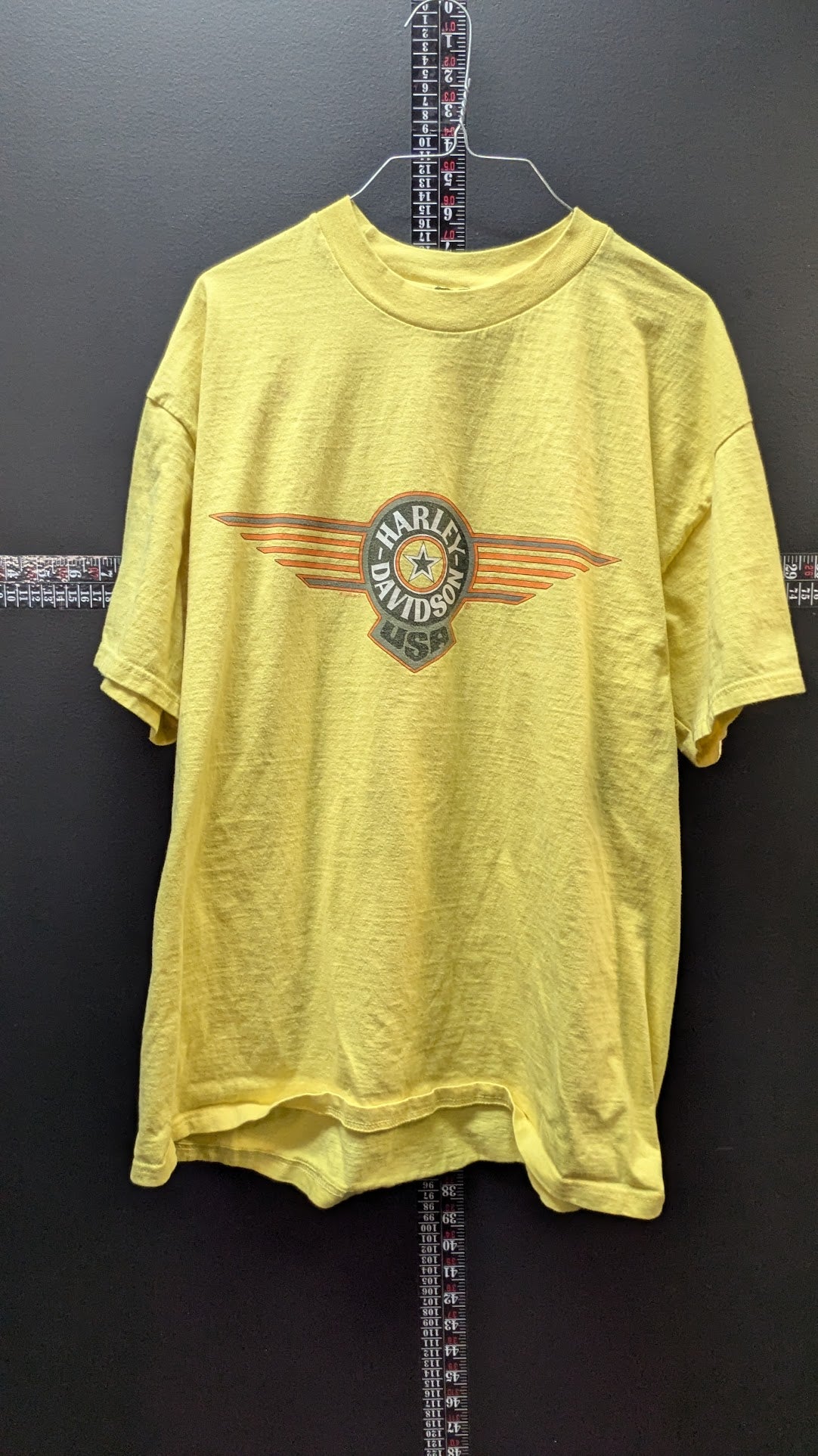 Vintage 1999 Harley-Davidson Jamestown California T-Shirt – XL – Yellow Dealer Tee