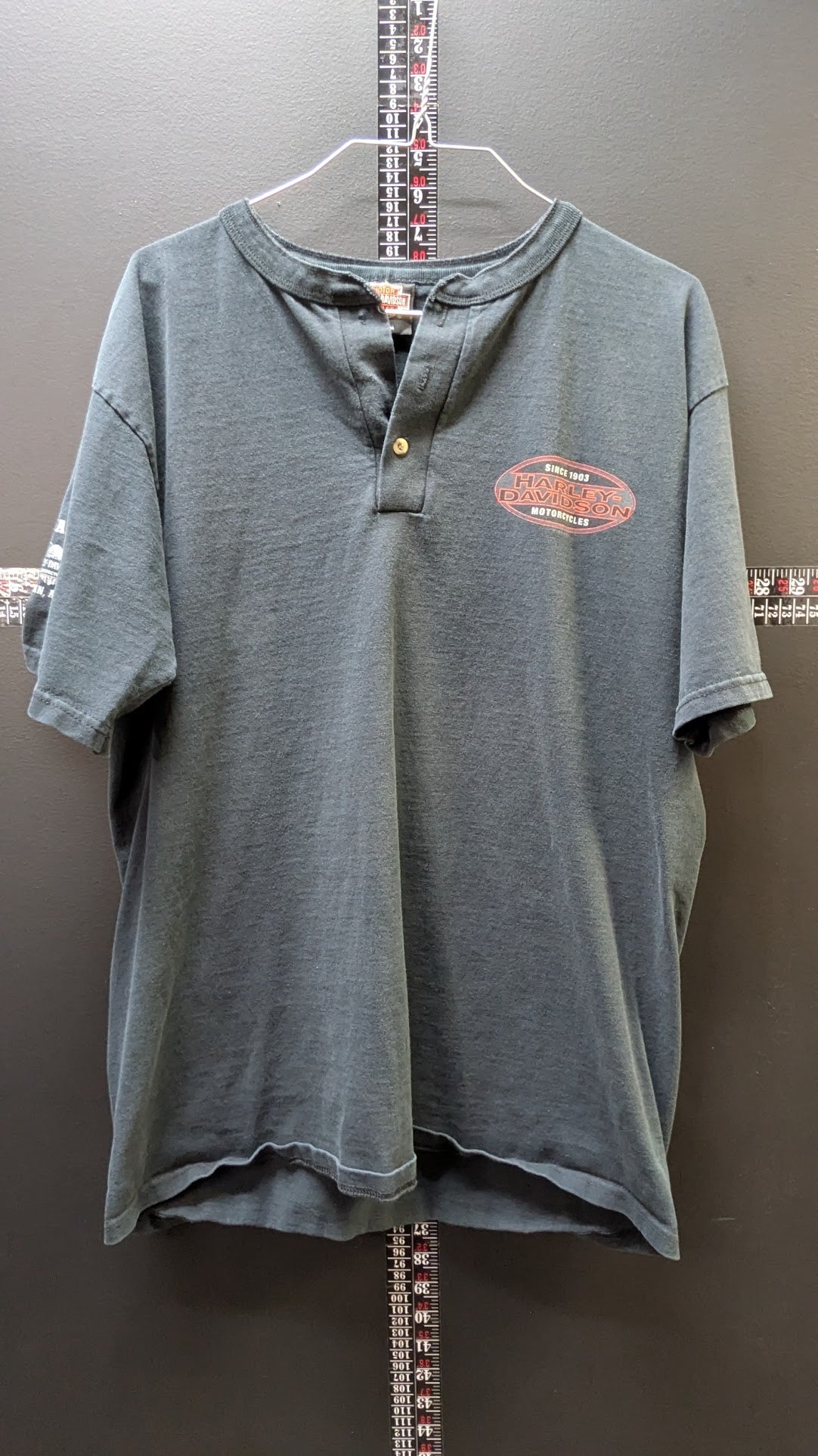 Vintage 1998 Harley-Davidson Kingman Arizona Henley T-Shirt – Size L