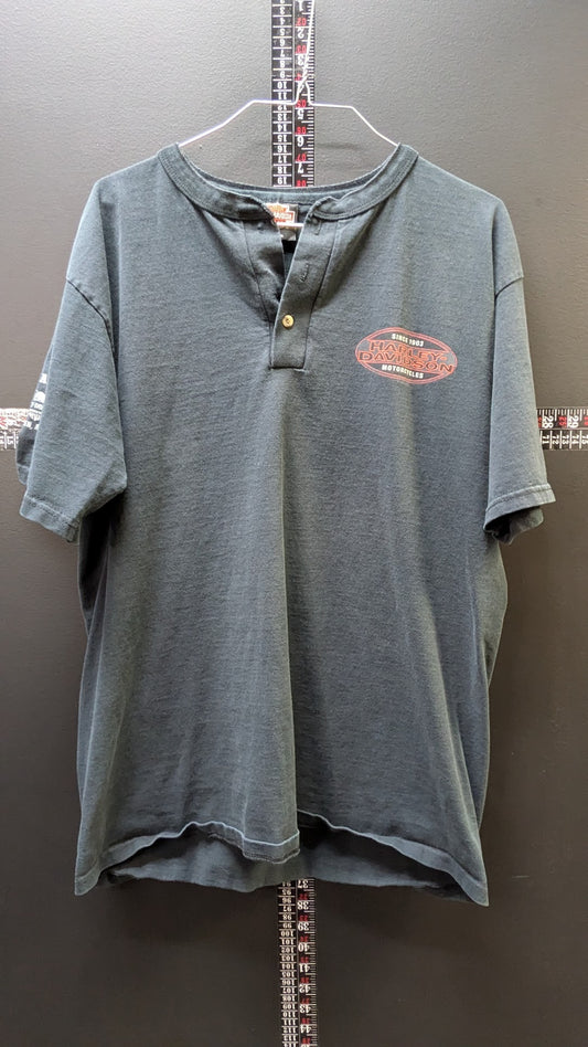 Vintage 1998 Harley-Davidson Kingman Arizona Henley T-Shirt – Size L
