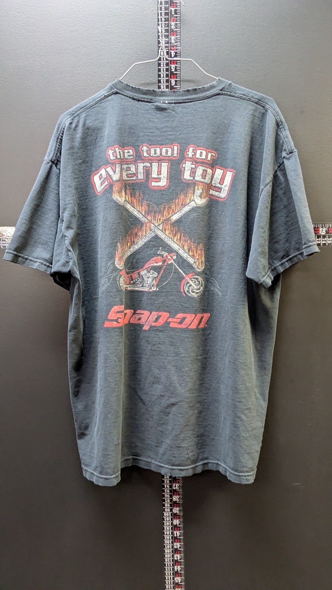 Vintage Snap-on "The Tool For Every Toy" Motorcycle T-Shirt Adult XL Black