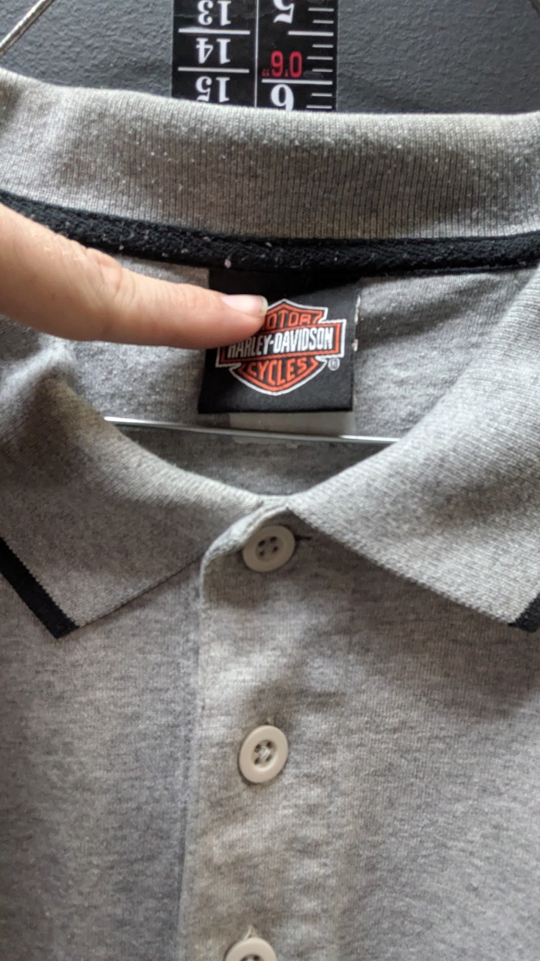 Harley-Davidson Kansas City Vehicle & Powertrain Operations Long Sleeve Polo Shirt Gray
