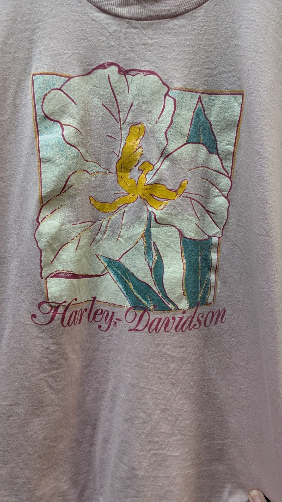 Vintage 1990 Harley-Davidson "Chick's" Albuquerque, NM Floral T-Shirt – Women's Small