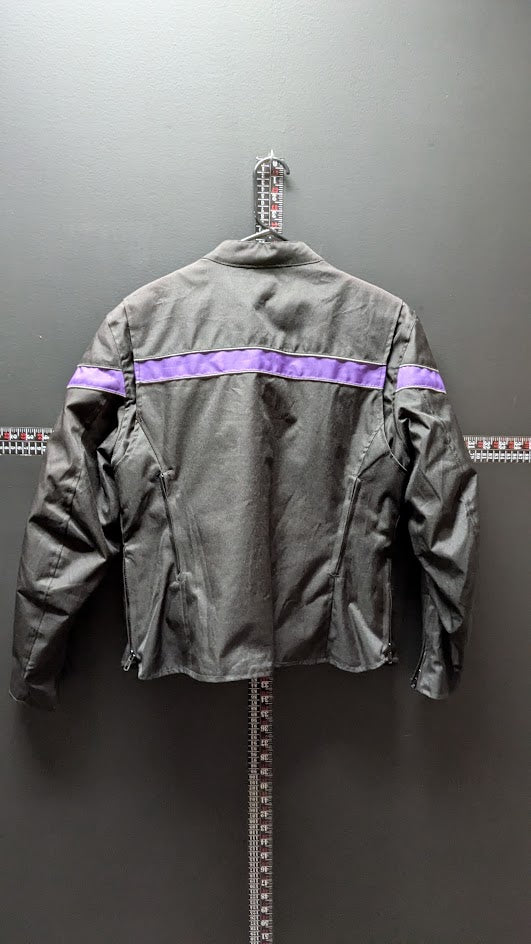 Vance Leathers Women's Black & Purple Textile Motorcycle Jacket – Size Large