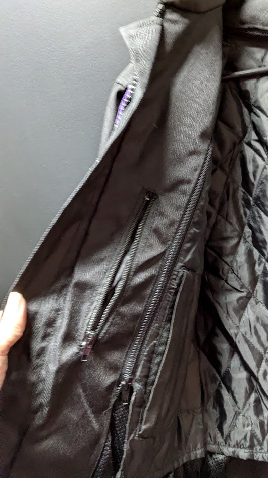 Vance Leathers Women's Black & Purple Textile Motorcycle Jacket – Size Large