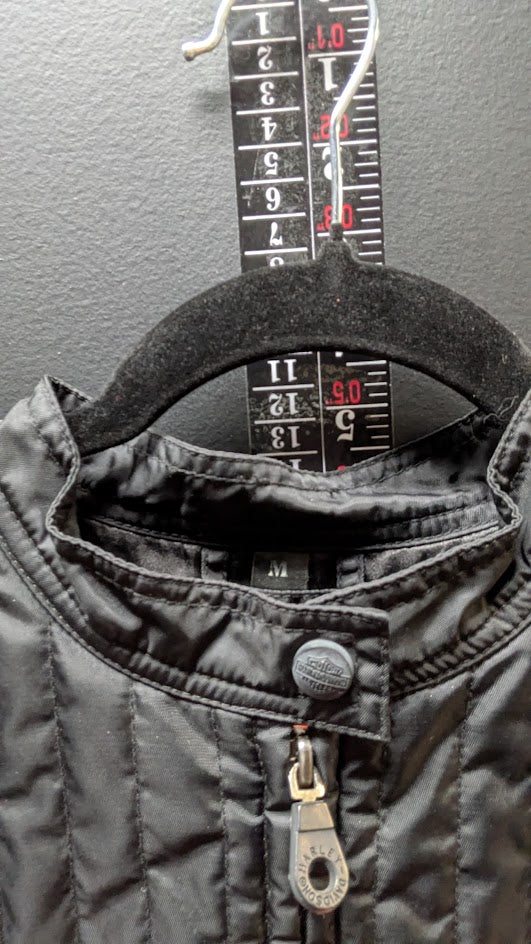 Harley-Davidson Women's Black & Orange Quilted Riding Jacket – Size Medium