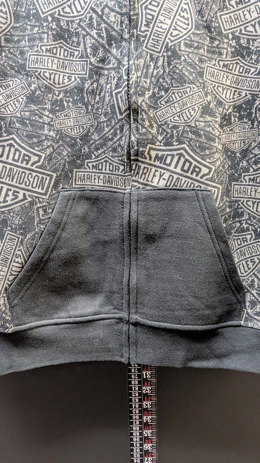 Harley-Davidson Youth All-Over Print Zip Hoodie – Size M (10/12)
