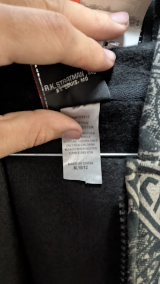 Harley-Davidson Youth All-Over Print Zip Hoodie – Size M (10/12)