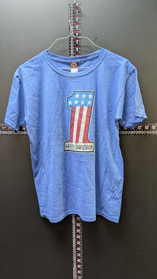Harley-Davidson Youth Heather Blue T-Shirt – Barnett Harley-Davidson El Paso Texas – Size Youth Large
