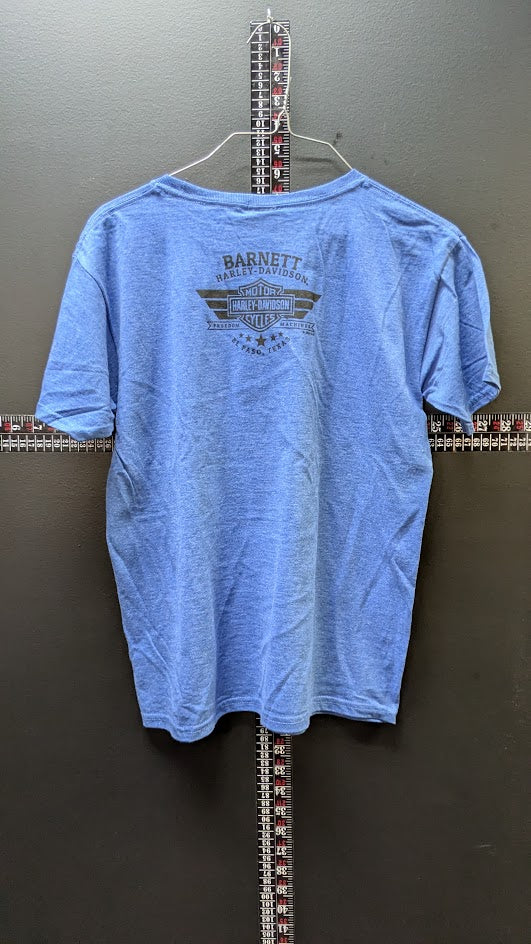 Harley-Davidson Youth Heather Blue T-Shirt – Barnett Harley-Davidson El Paso Texas – Size Youth Large
