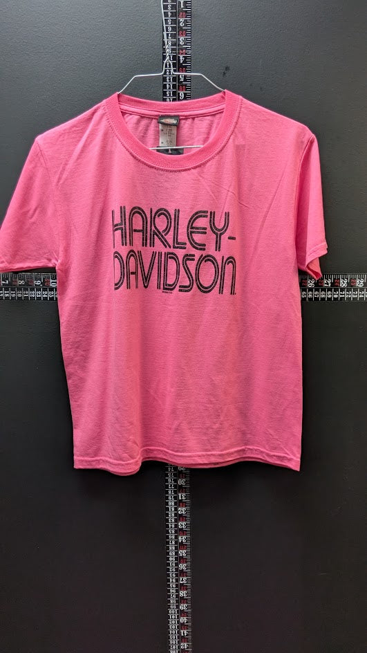 Harley-Davidson Youth Pink Glitter Script T-Shirt – NWT – Size Medium