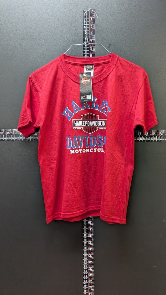 Harley-Davidson Youth Red Varsity Graphic T-Shirt – NWT – Size Medium