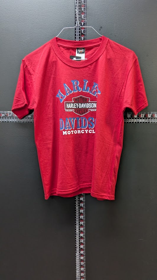 Harley-Davidson Youth Red Varsity Graphic T-Shirt – NWT – Size Medium