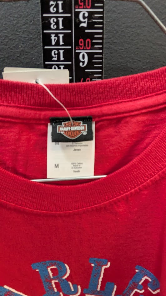 Harley-Davidson Youth Red Varsity Graphic T-Shirt – NWT – Size Medium