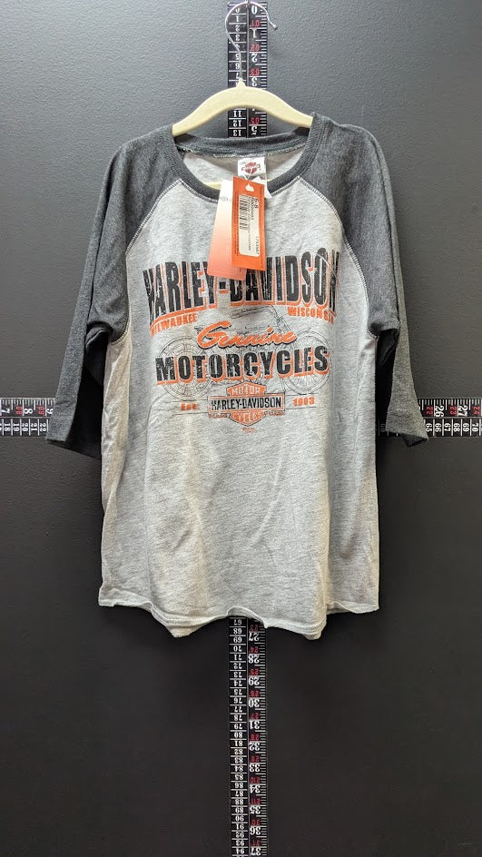 Harley-Davidson Youth Raglan Baseball Tee – NWT – Size Small