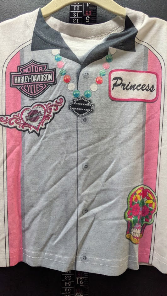 Harley-Davidson Toddler "Princess" Shop Shirt Graphic T-Shirt – NWT – Size 2T