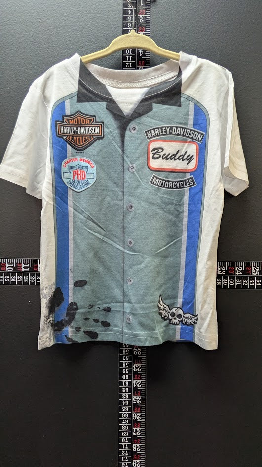 Harley-Davidson "Buddy" Mechanic Shop Uniform Graphic Toddler T-Shirt – Size 4T