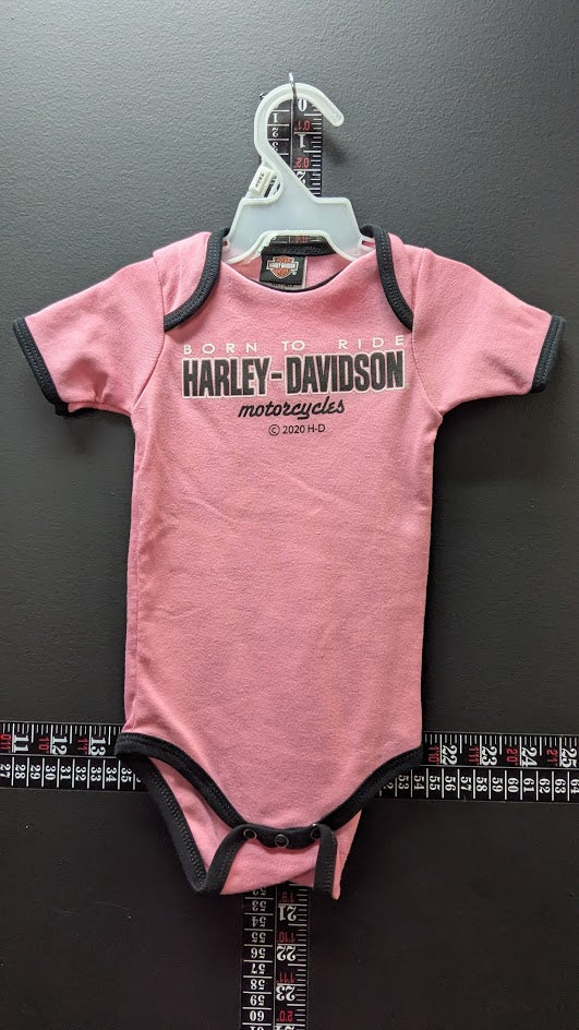 Harley-Davidson Infant Twin Pack Bodysuits – New With Tags – Pink & Black – 2 Piece Set