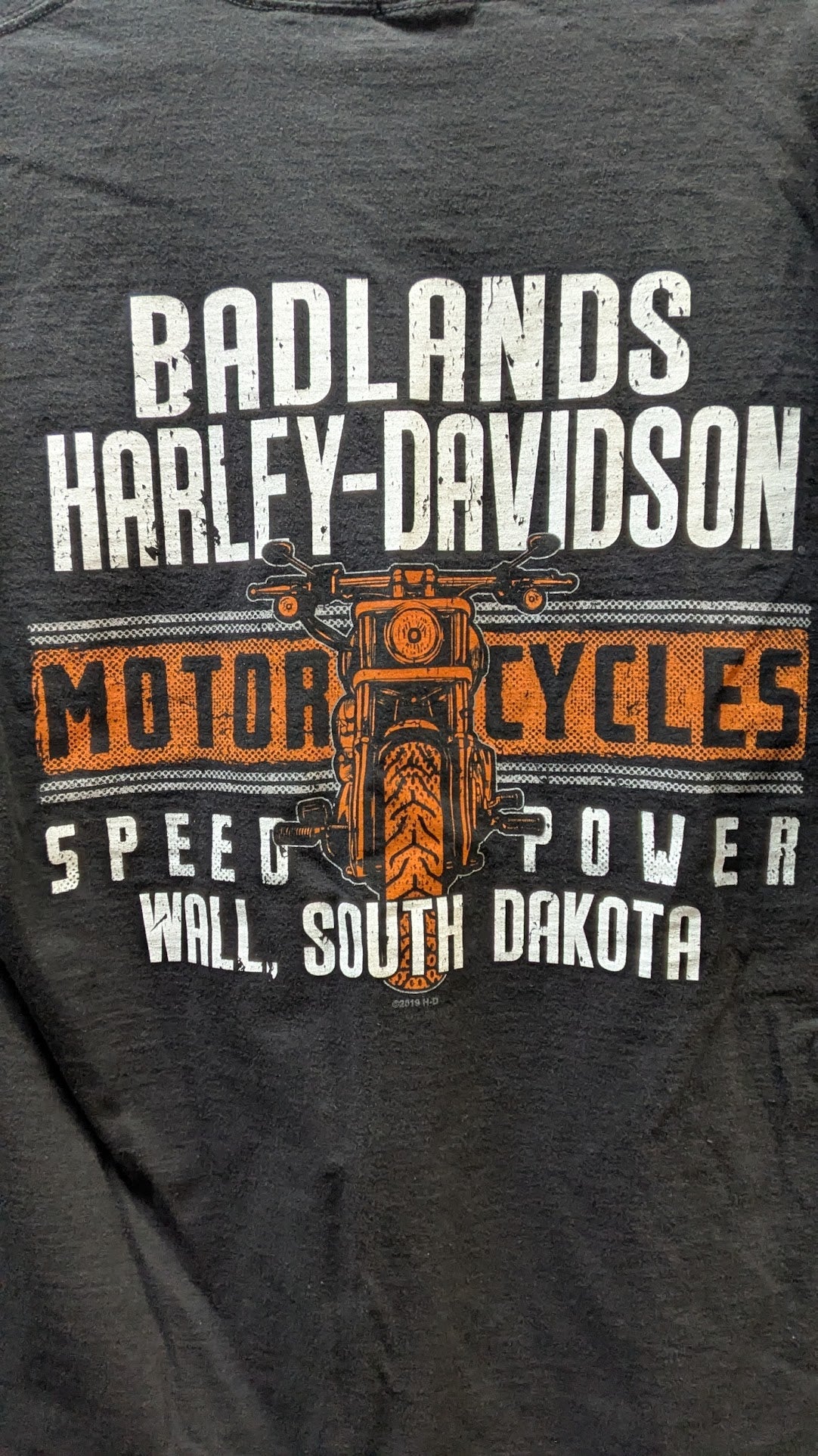 2018 Harley-Davidson Badlands South Dakota Pocket T-Shirt – Black Graphic Tee – Size Tag Missing Fits Like Large