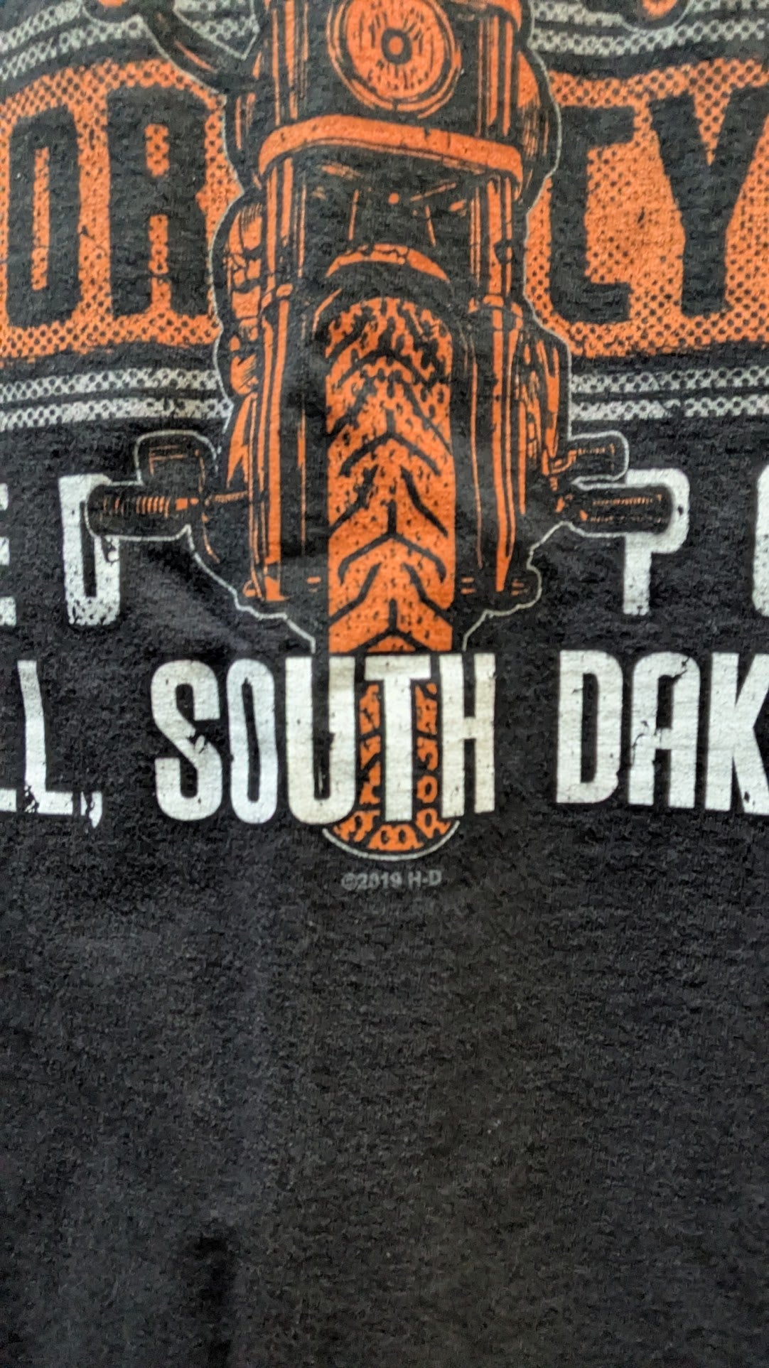 2018 Harley-Davidson Badlands South Dakota Pocket T-Shirt – Black Graphic Tee – Size Tag Missing Fits Like Large