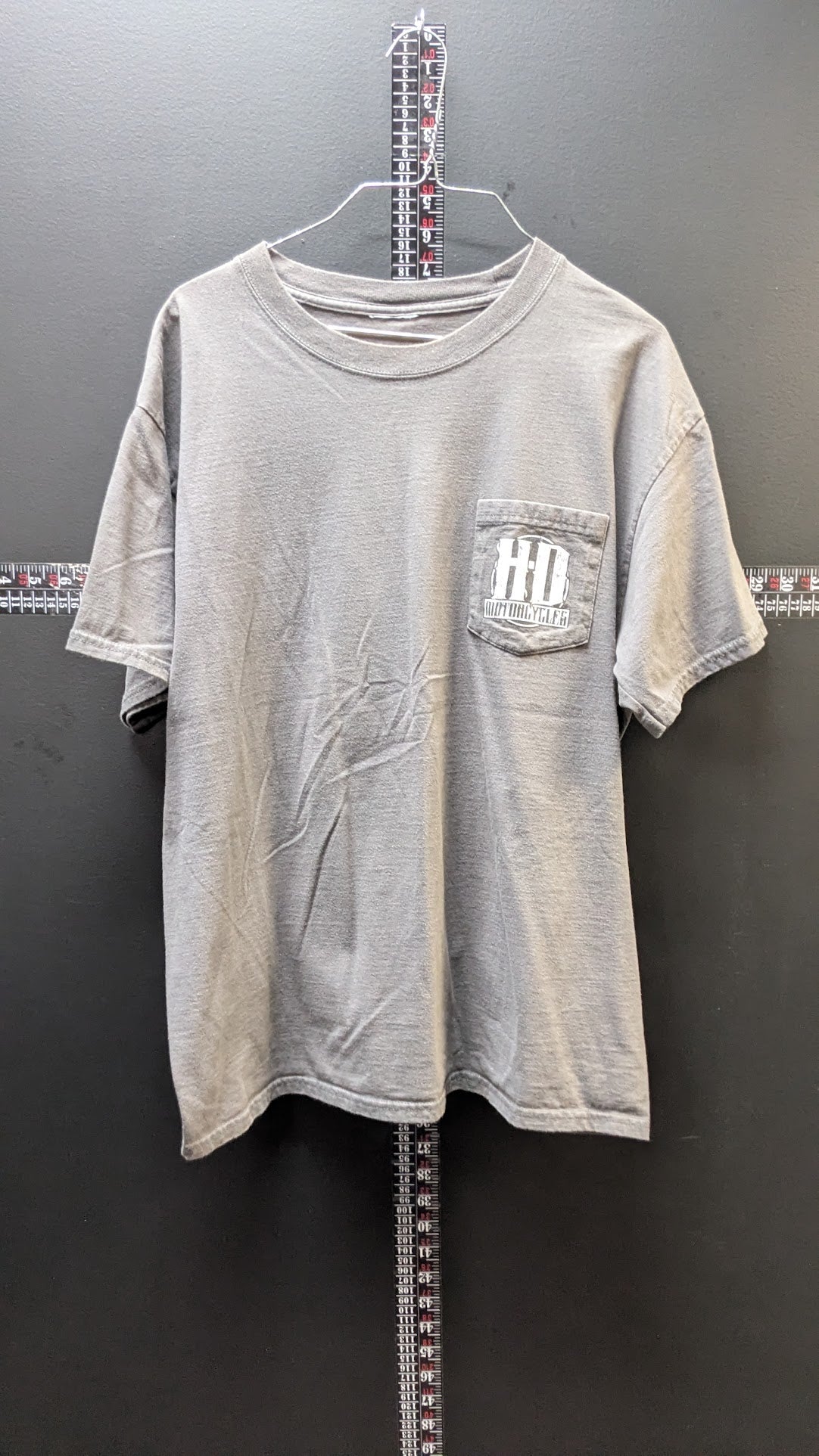 Harley-Davidson Louisville Kentucky Skull Pocket T-Shirt Gray Large