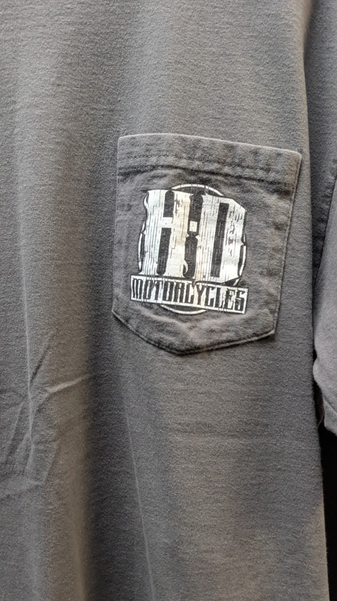 Harley-Davidson Louisville Kentucky Skull Pocket T-Shirt Gray Large