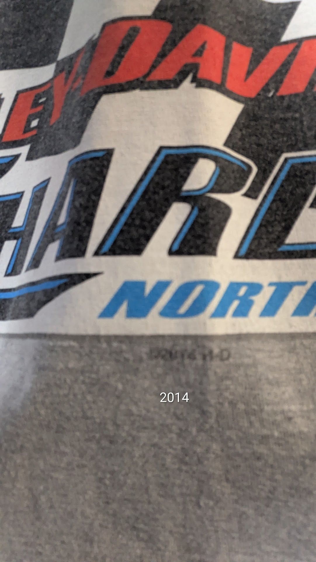 Harley-Davidson Charlotte North Carolina Racing Pocket T-Shirt Gray Large
