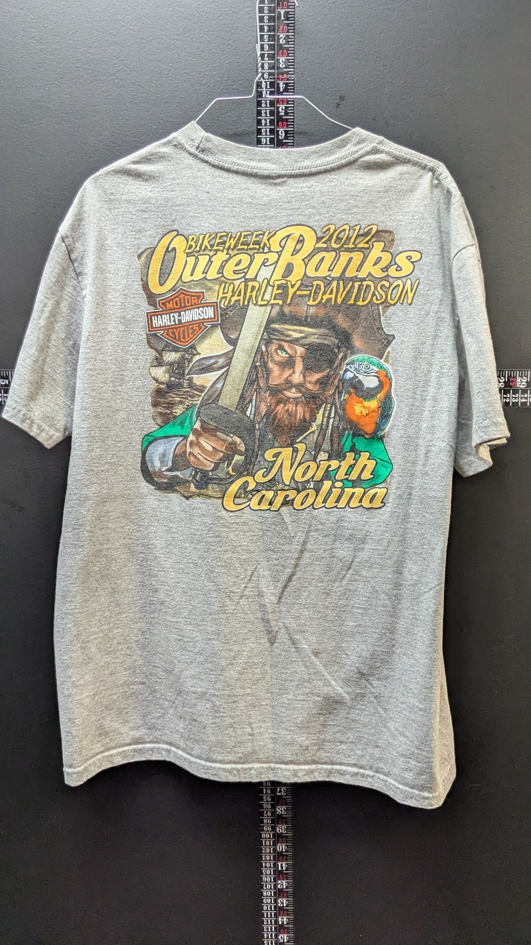 2012 Harley-Davidson Outer Banks Bike Week Pirate T-Shirt North Carolina Large