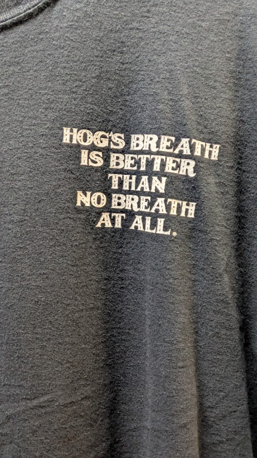 Hog's Breath Saloon Key West Florida T Shirt Black Hog Graphic Biker Bar Tee