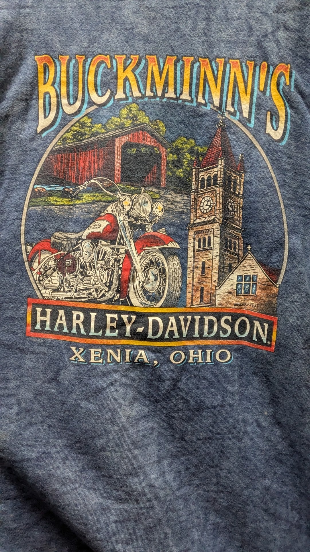 Vintage 2001 Harley-Davidson Buckminn's Xenia Ohio Crewneck Sweatshirt