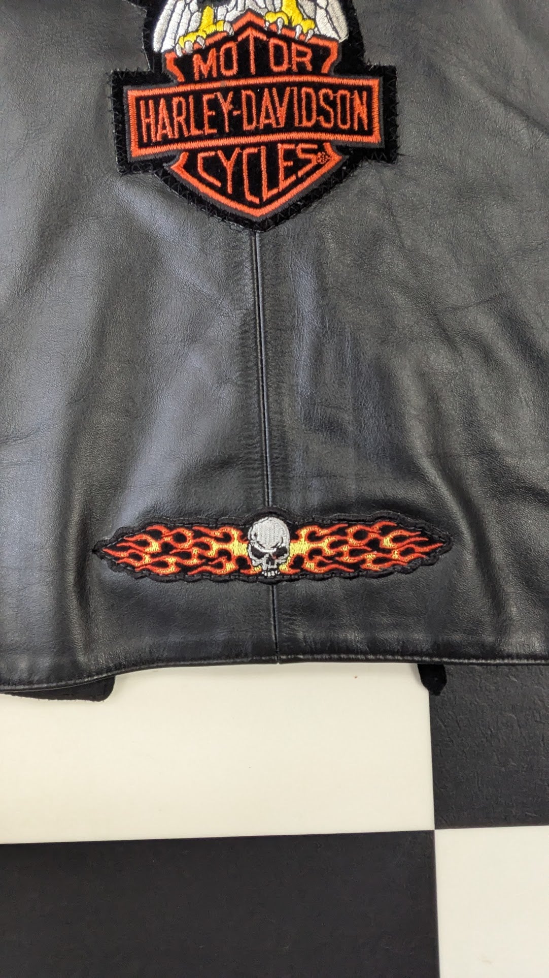 Vintage Harley-Davidson Leather Vest Road King Biker Vest USA Made Large