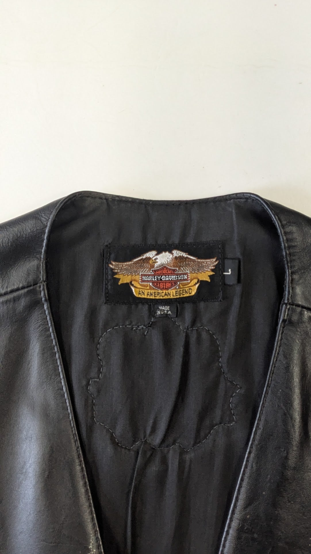 Vintage Harley-Davidson Leather Vest Road King Biker Vest USA Made Large