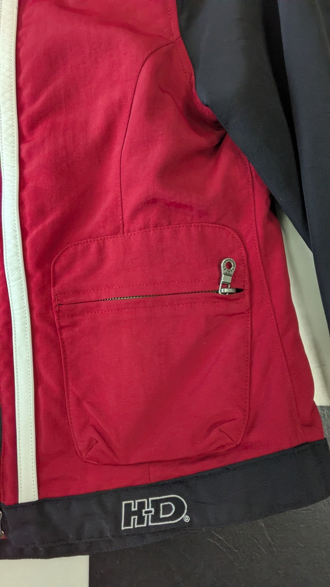 Harley-Davidson Women's Racing Style Riding Jacket Red Black White Small