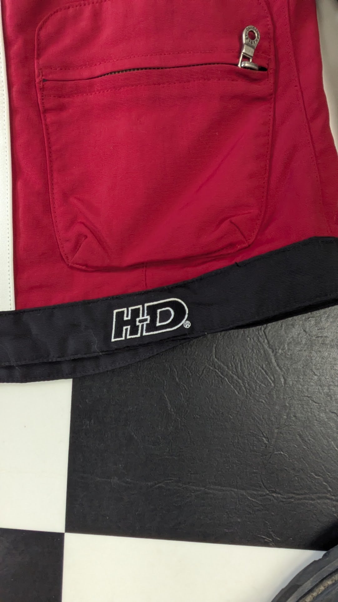 Harley-Davidson Women's Racing Style Riding Jacket Red Black White Small