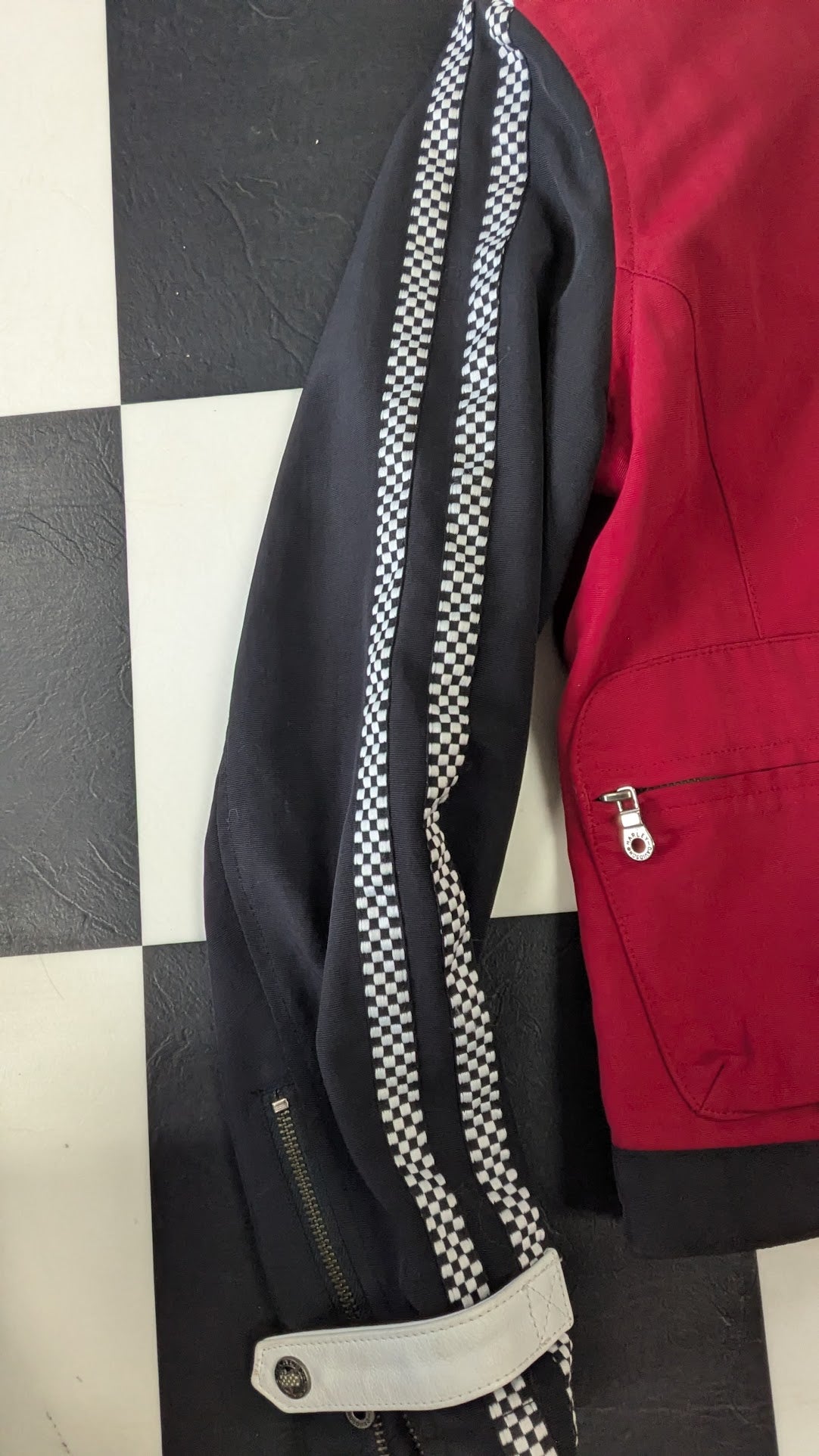 Harley-Davidson Women's Racing Style Riding Jacket Red Black White Small