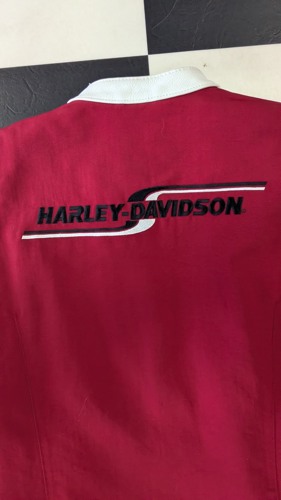 Harley-Davidson Women's Racing Style Riding Jacket Red Black White Small