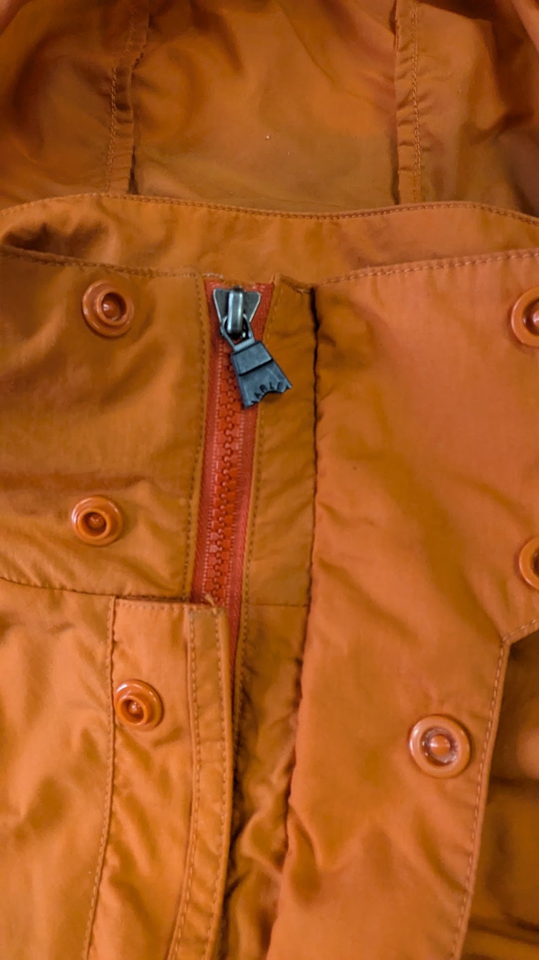 Harley-Davidson Orange Hooded Jacket Women's Small Lightweight Riding Coat