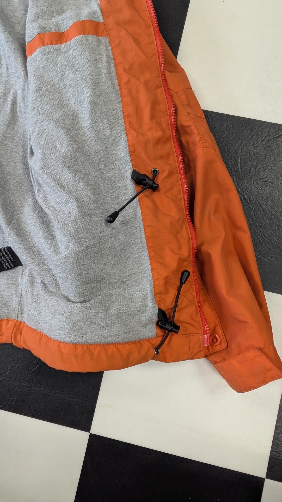Harley-Davidson Orange Hooded Jacket Women's Small Lightweight Riding Coat