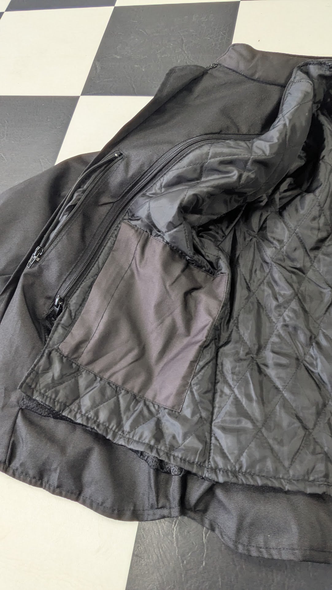 Vance Leathers Women's Motorcycle Riding Jacket Black Purple Size Large Removable Liner