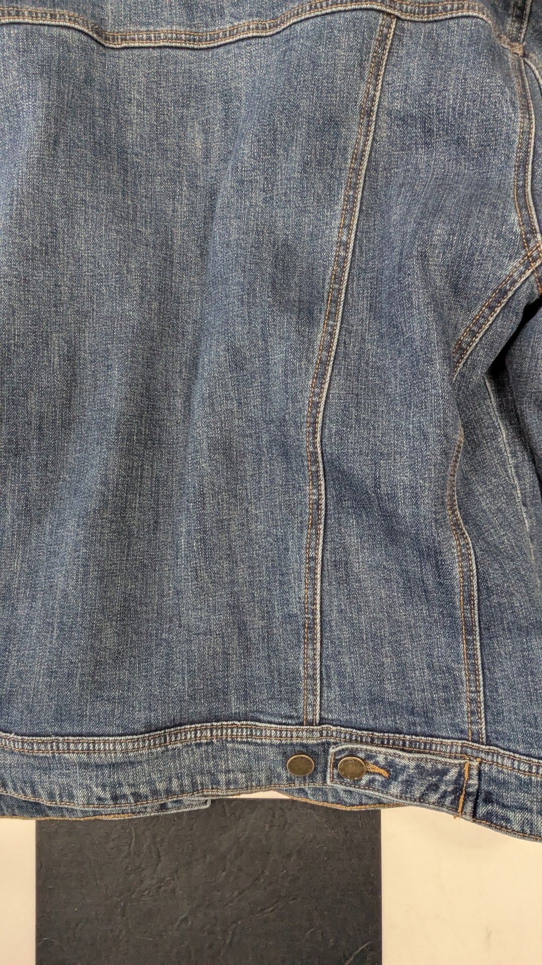 Blank NYC Denim Jacket Women's XL Plaid Flannel Lined Blue Jean Jacket