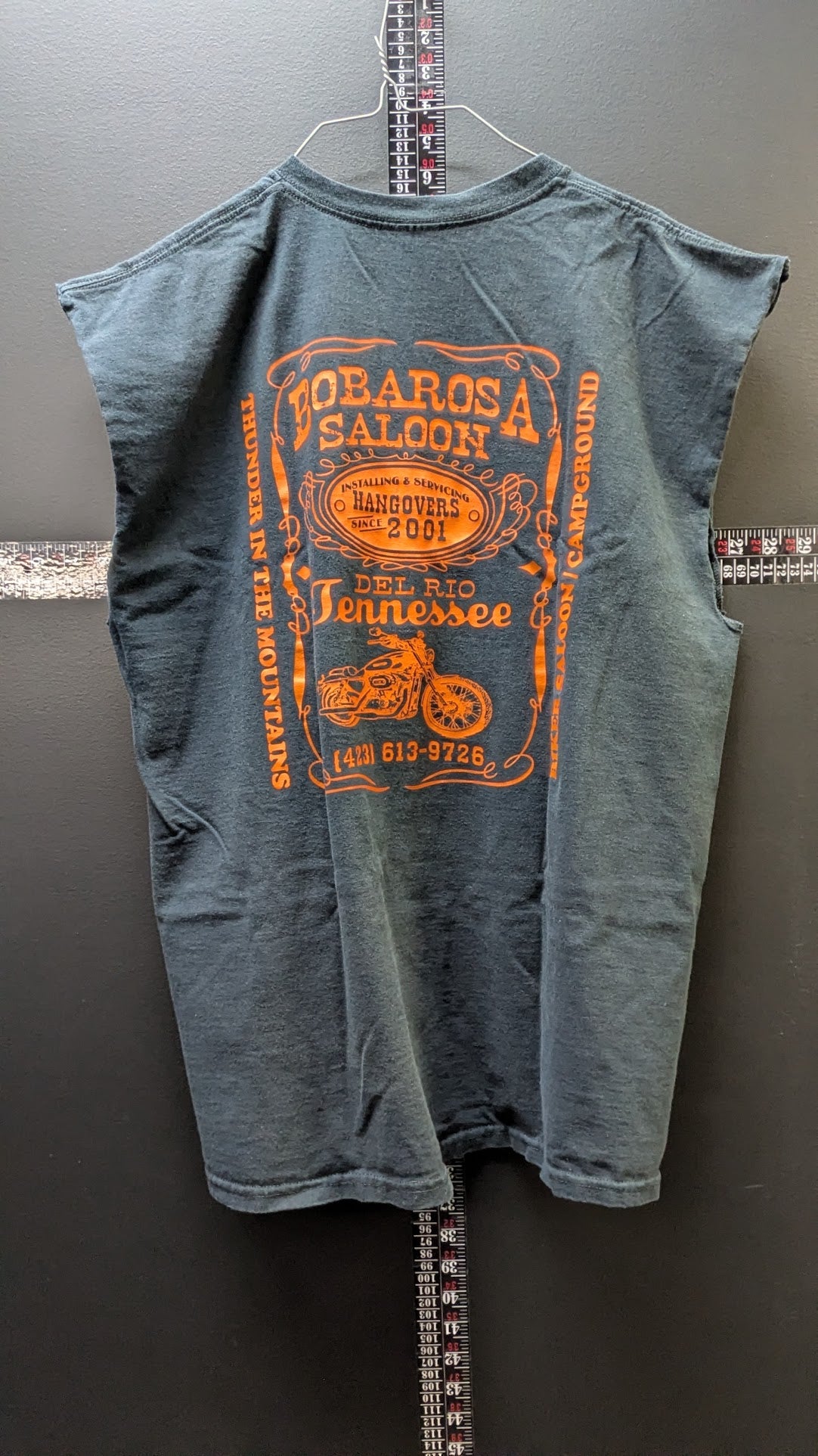 Vintage Bobarosa Saloon Del Rio Tennessee Cut Off Biker Muscle Tank Men's Large Est
