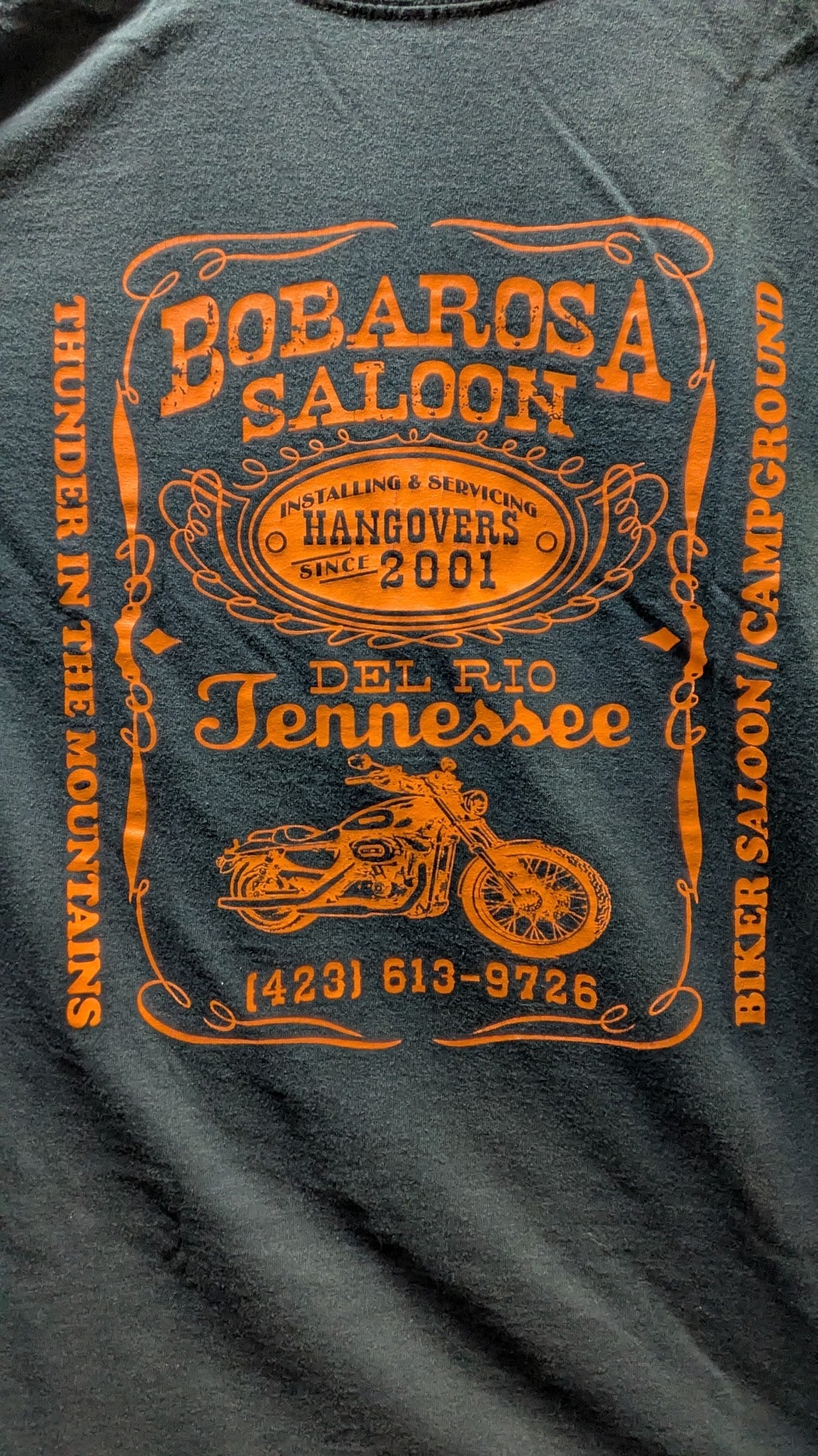 Vintage Bobarosa Saloon Del Rio Tennessee Cut Off Biker Muscle Tank Men's Large Est