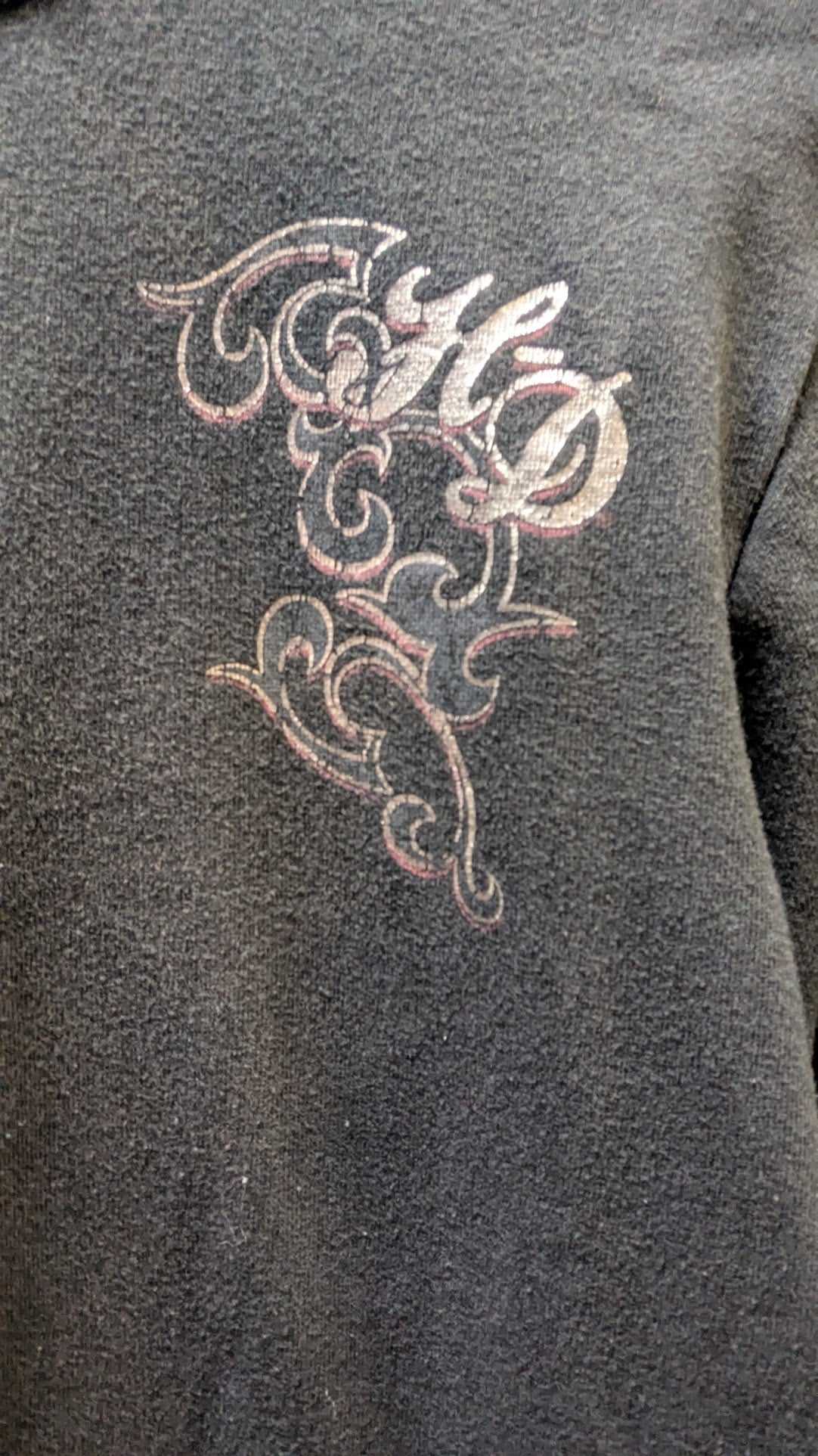 Harley-Davidson Womens Zip Hoodie Rhinestone Skull Black Full Zip Sweatshirt Medium Est
