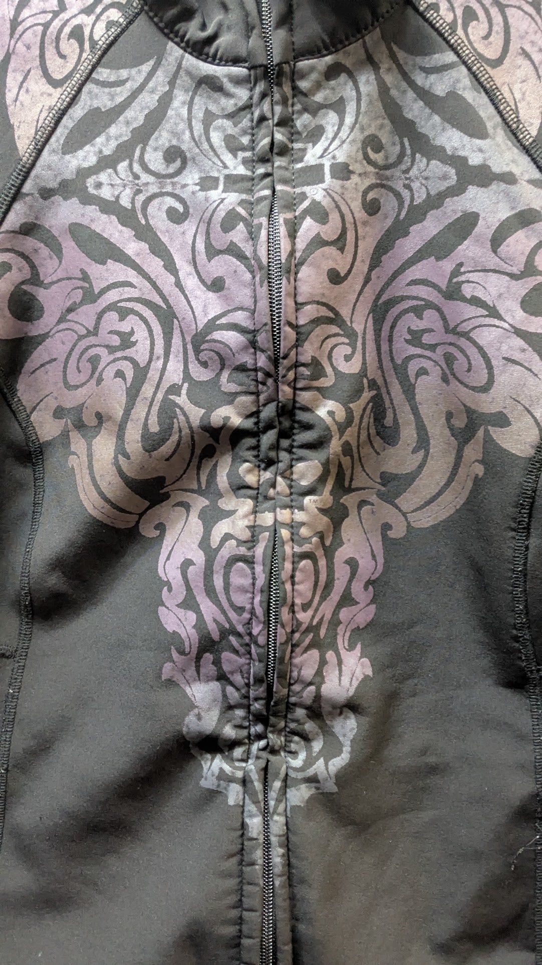 Harley-Davidson Women's Black Softshell Jacket Purple Scroll Graphic Zip Front