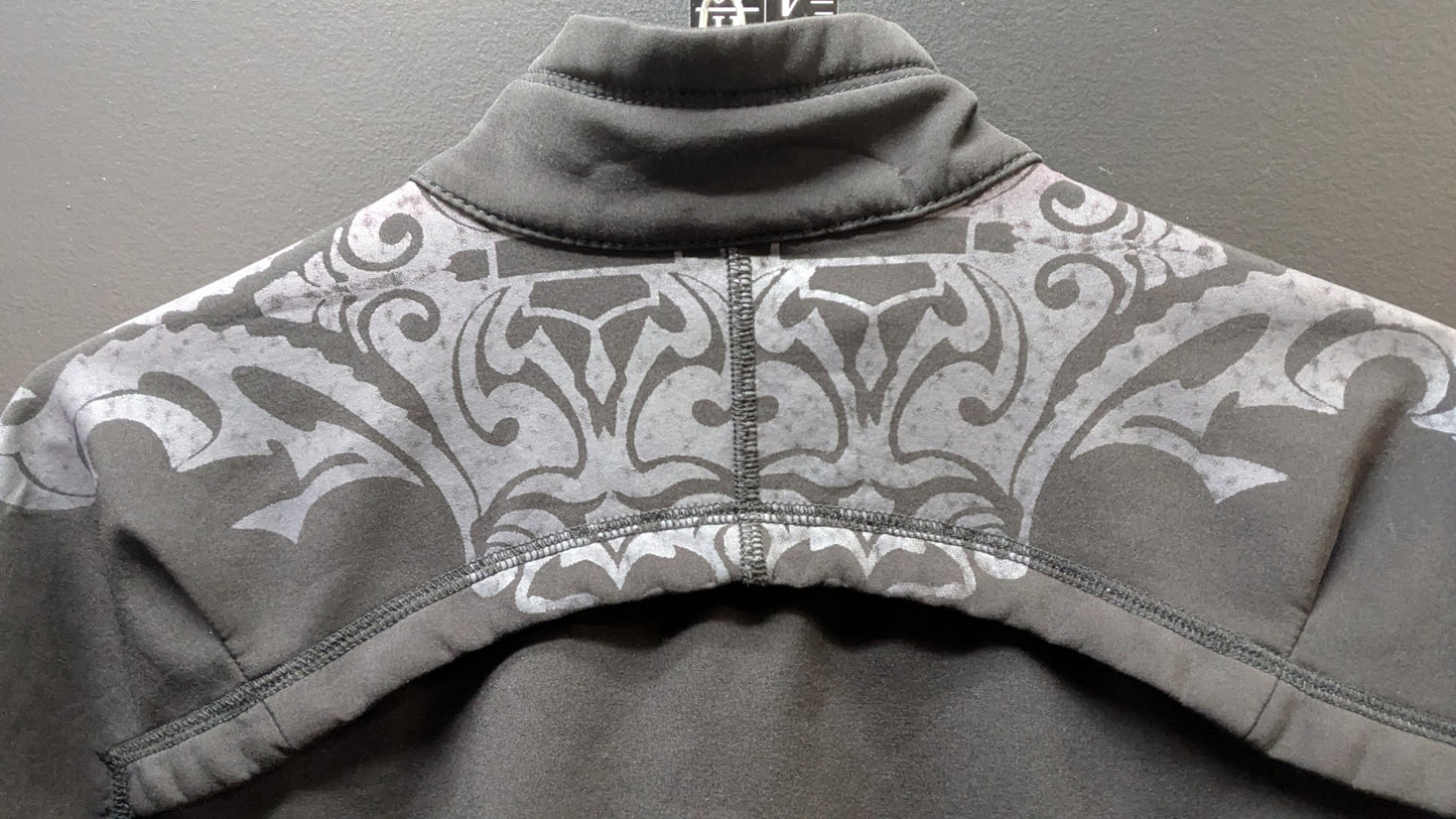 Harley-Davidson Women's Black Softshell Jacket Purple Scroll Graphic Zip Front